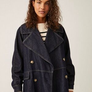 Free people Denim Car Coat